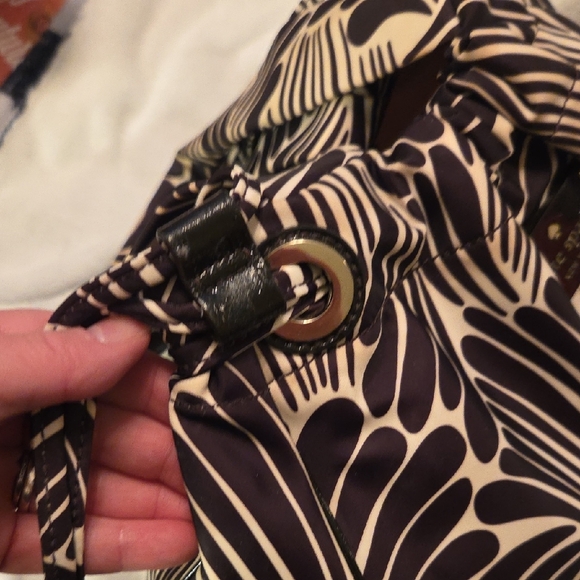 Kate Spade Black and Cream Patterned Nylon Shoulder Bag...EUC - Picture 12 of 14